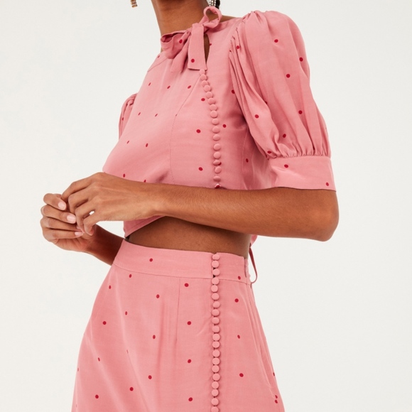 for love and lemons polka dot top